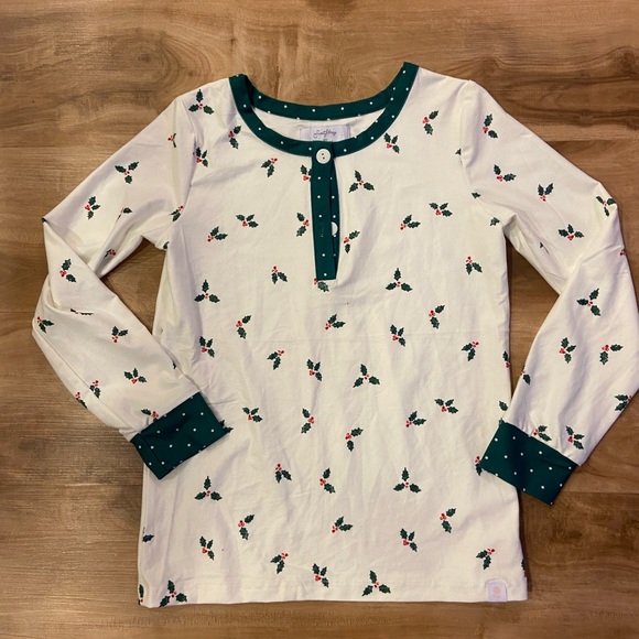 SWEETHONEY  Lounge Set Pajamas Pjs Size 10 Christmas Holidays Winter Holly - Picture 5 of 5